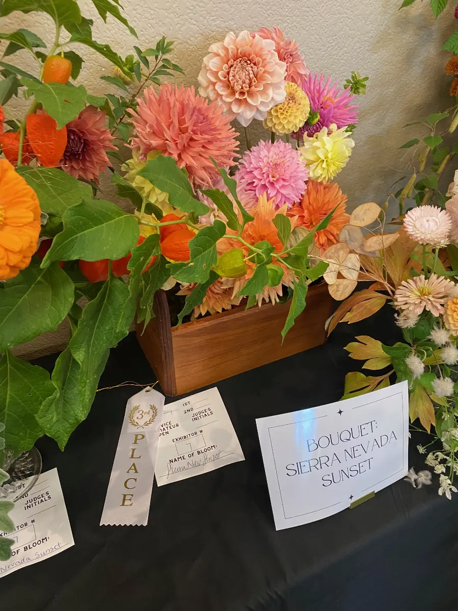 Dahlia flower bouquet